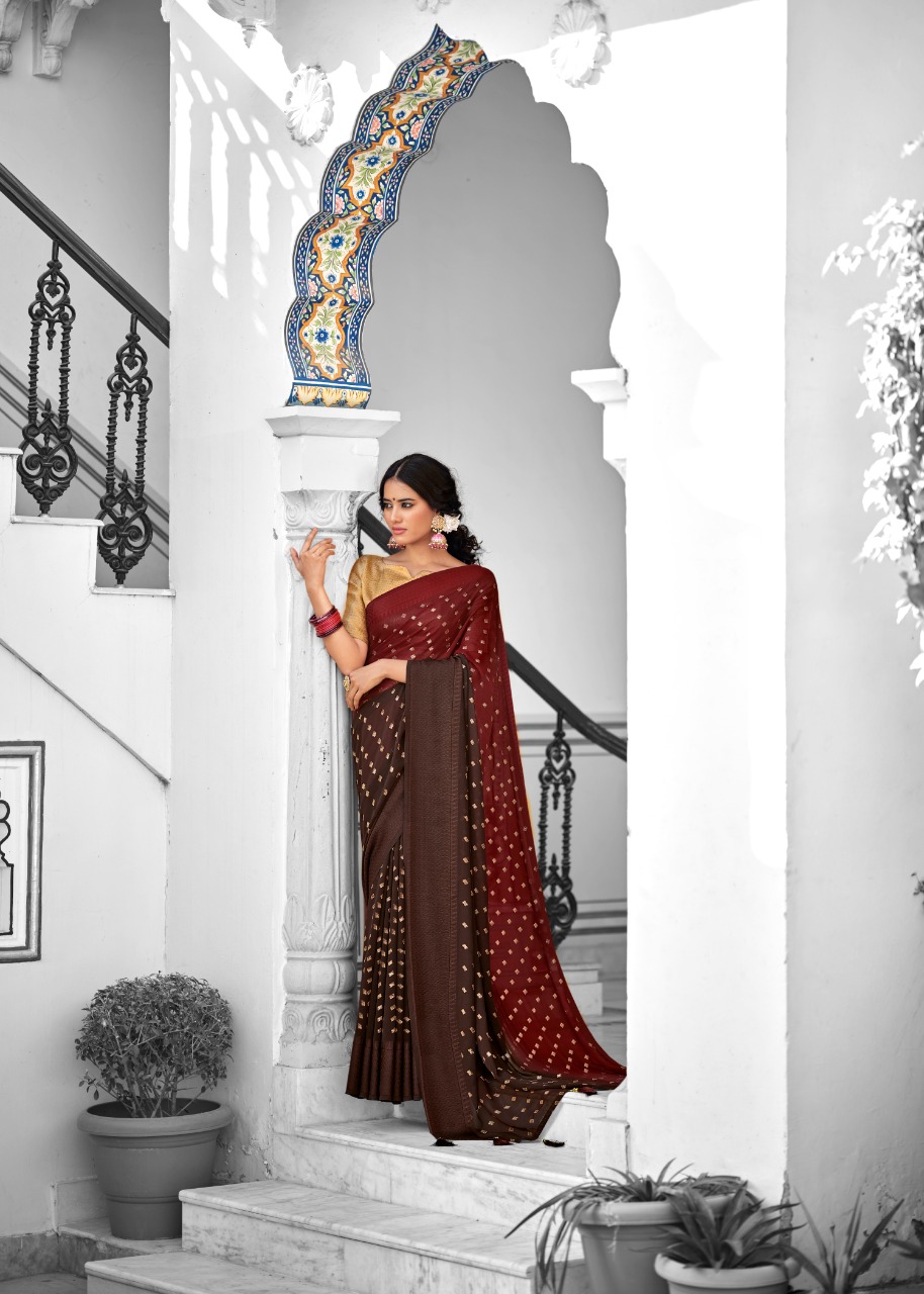 lt kashvi creation sakambari georgette astonishing print saree catalog