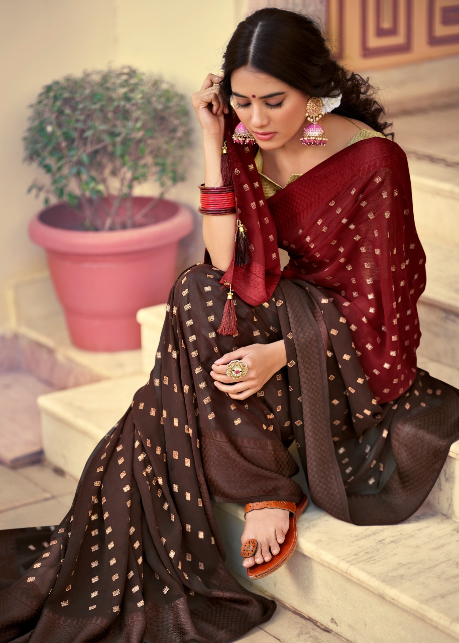 lt kashvi creation sakambari georgette astonishing print saree catalog