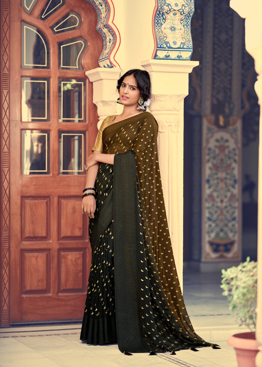 lt kashvi creation sakambari georgette astonishing print saree catalog