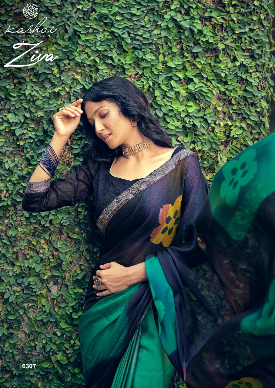 lt kashvi creation ziva black rangoli astonishing saree catalog