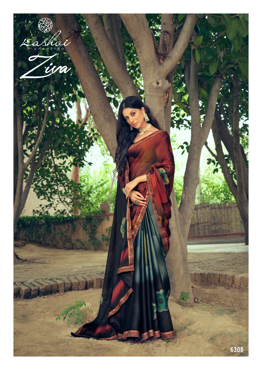 lt kashvi creation ziva black rangoli astonishing saree catalog