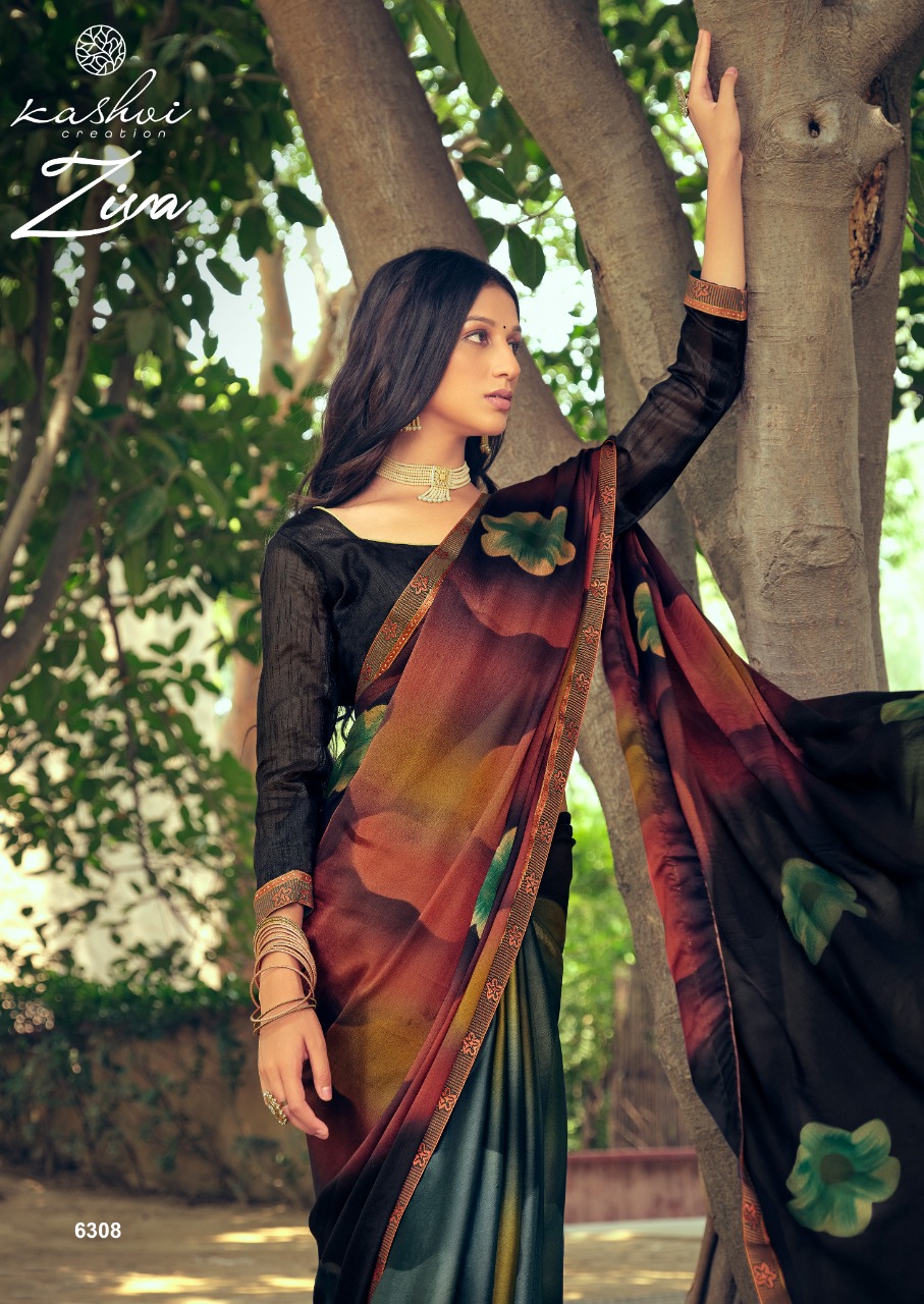 lt kashvi creation ziva black rangoli astonishing saree catalog