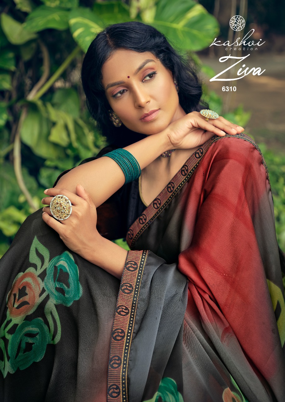 lt kashvi creation ziva black rangoli astonishing saree catalog