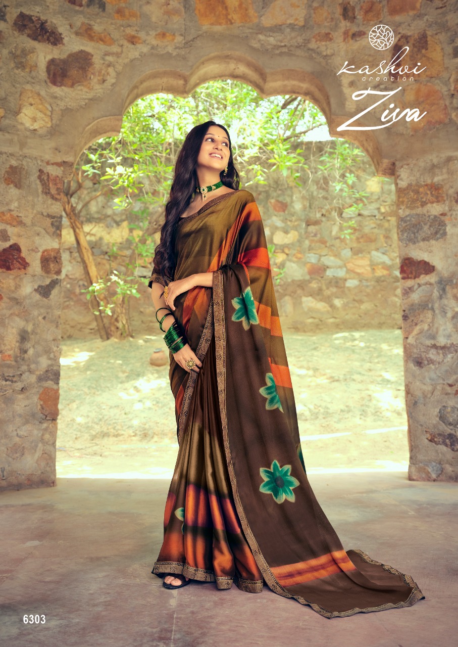 lt kashvi creation ziva black rangoli astonishing saree catalog