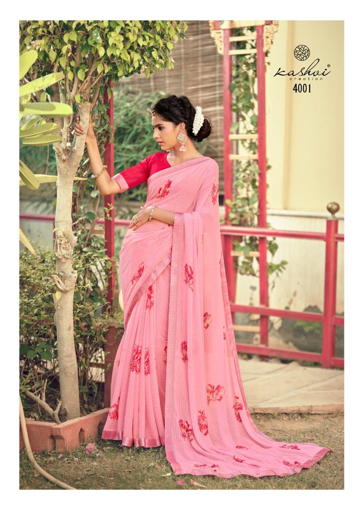 lt kashvi prints ragini Georgette innovative print saree catalog