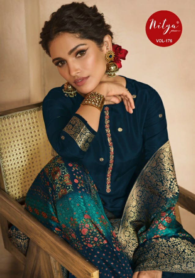 lt nitya vol 176 dola jaquard graceful look salwar suit catalog