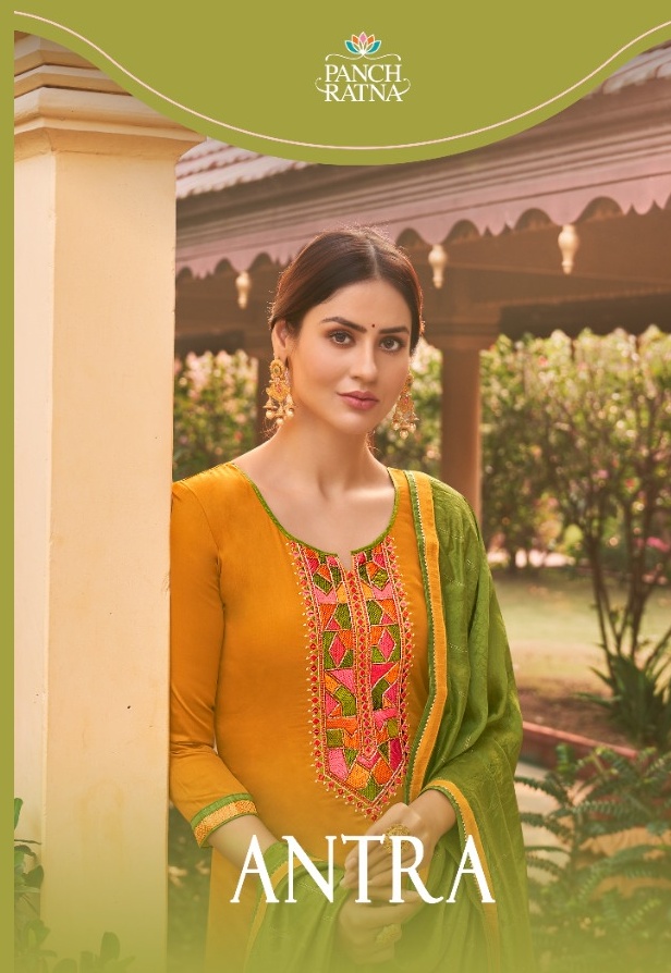 panch ratna antra silk elegant salwar suit catalog