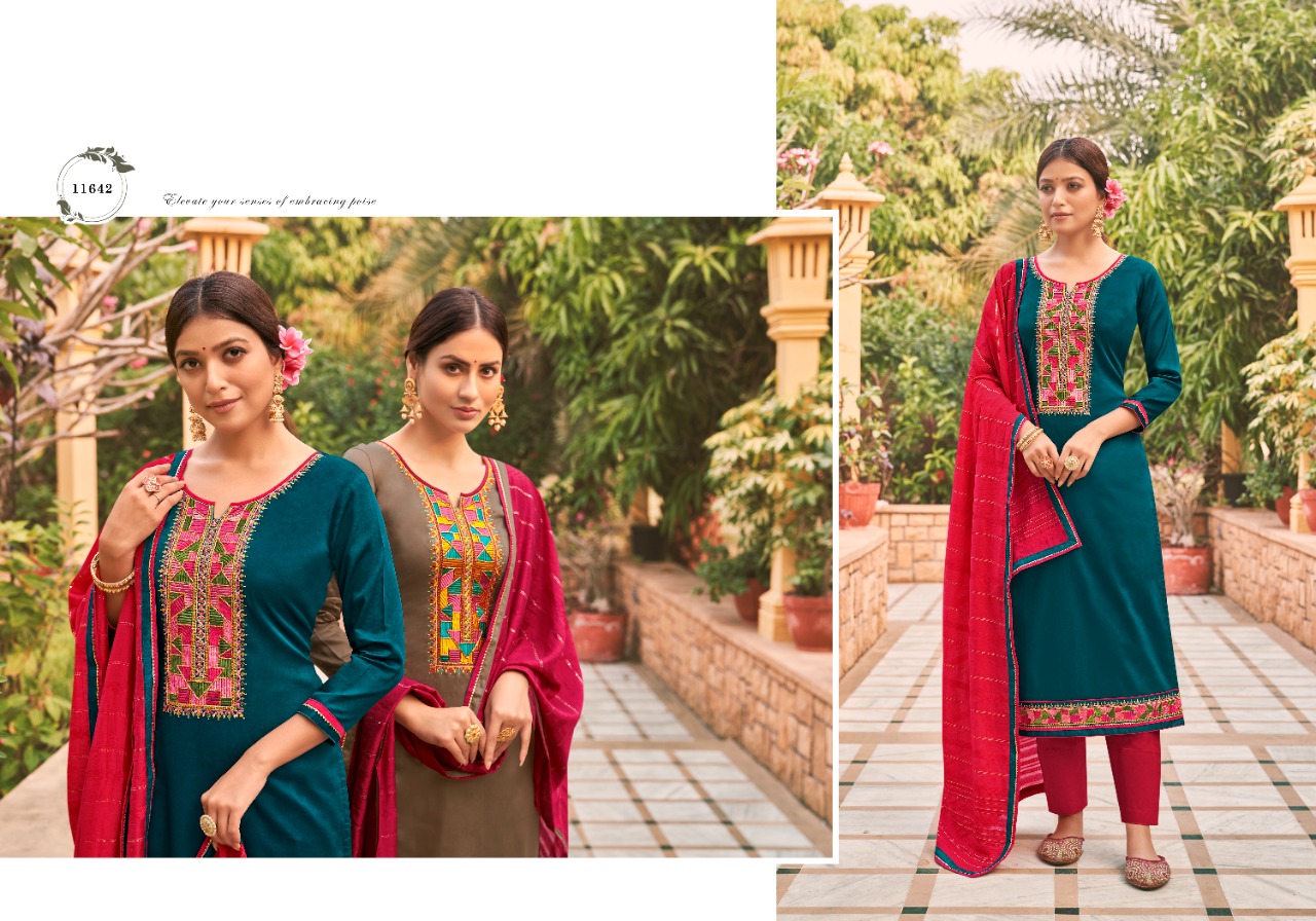 panch ratna antra silk elegant salwar suit catalog