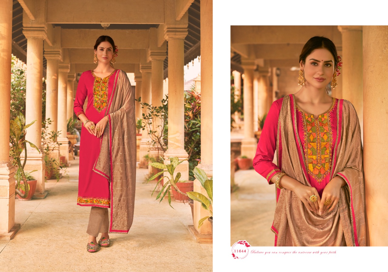 panch ratna antra silk elegant salwar suit catalog