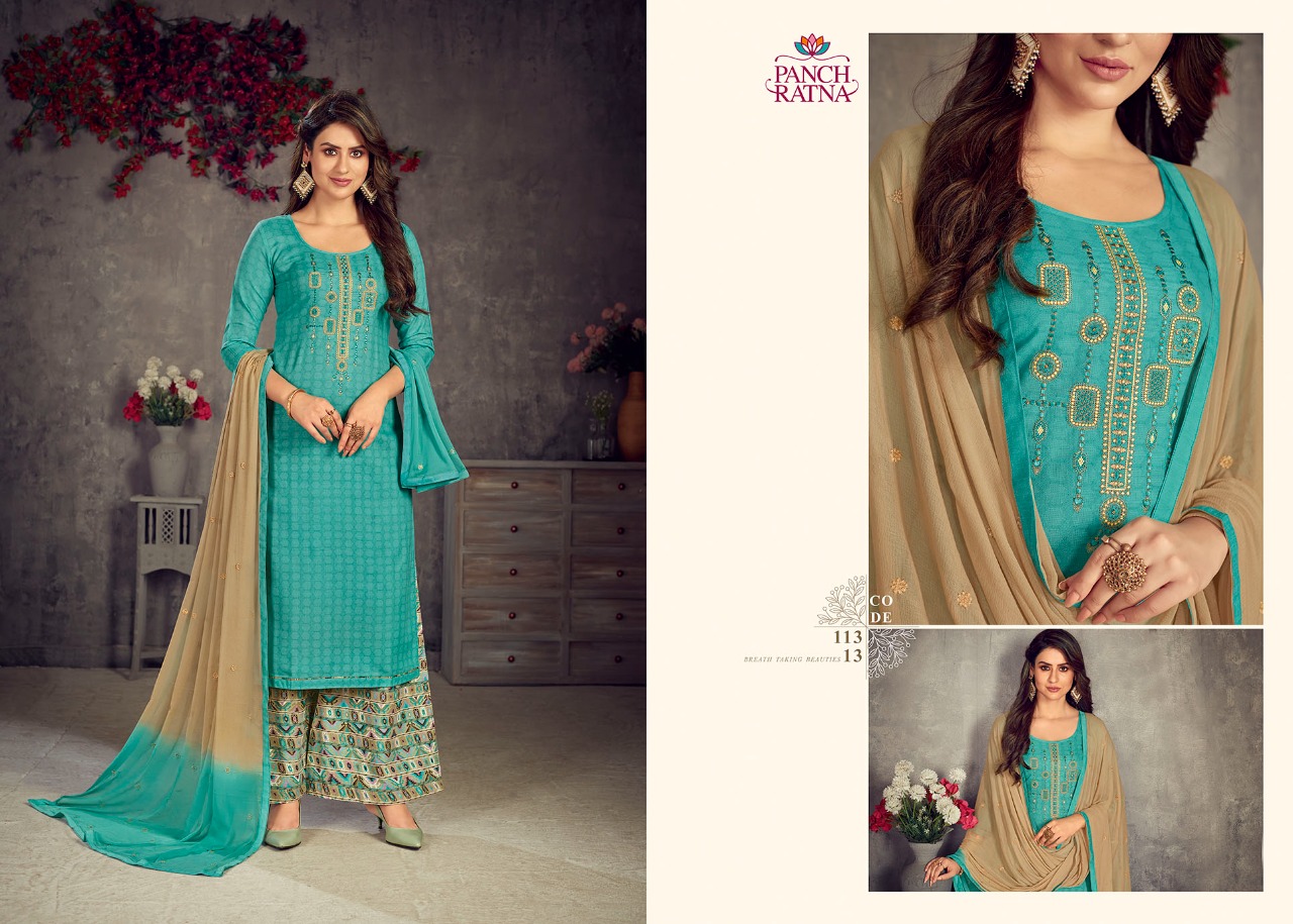 panch ratna rangshala cotton decent look salwar suit catalog