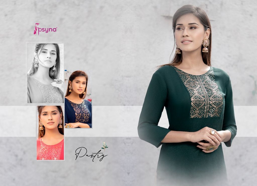 psyna pastry 2 rayon classic trendy look kurti catalog