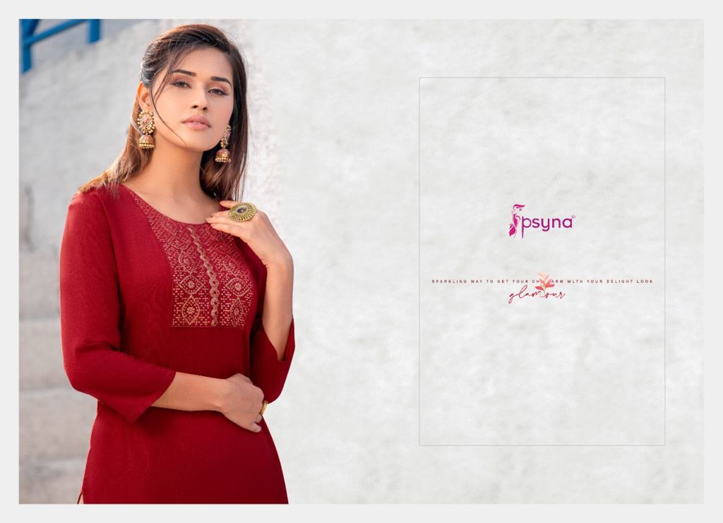 psyna pastry 2 rayon classic trendy look kurti catalog