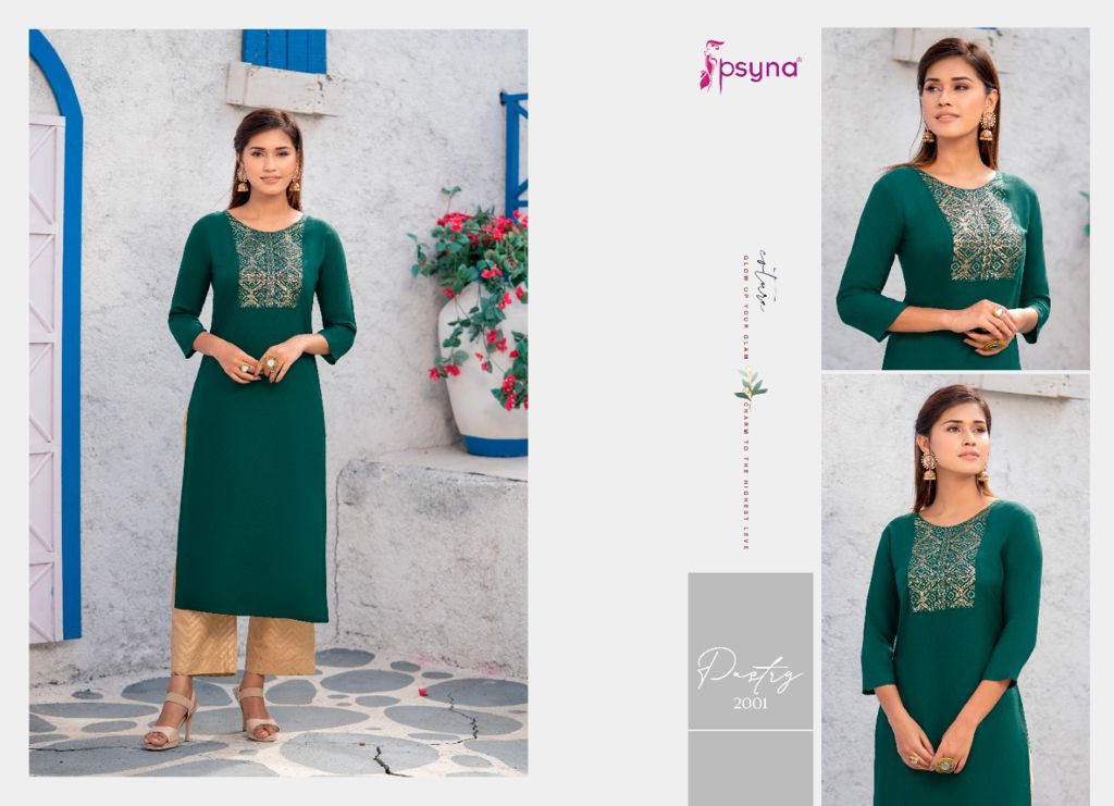 psyna pastry 2 rayon classic trendy look kurti catalog