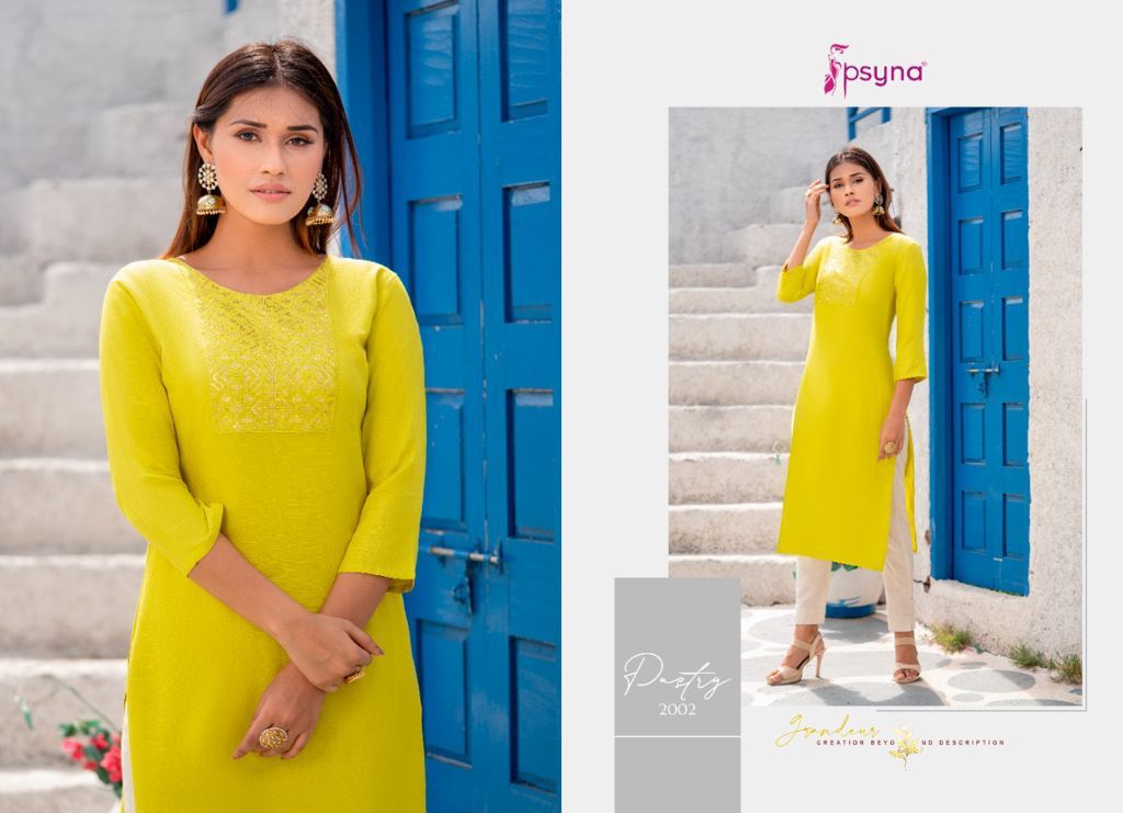 psyna pastry 2 rayon classic trendy look kurti catalog