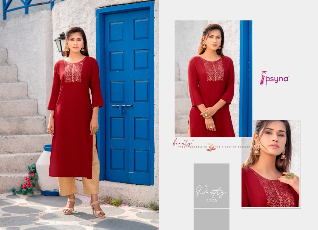 psyna pastry 2 rayon classic trendy look kurti catalog