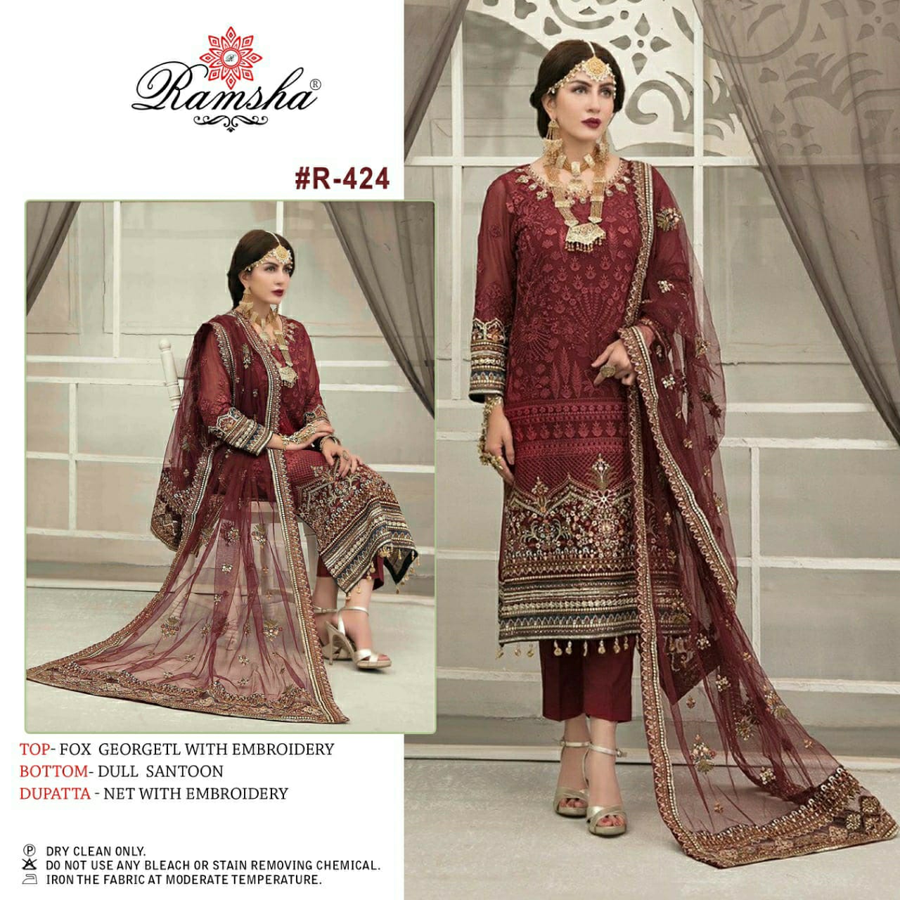 ramsha ramsha r 424 georgette astonishing salwar suit single