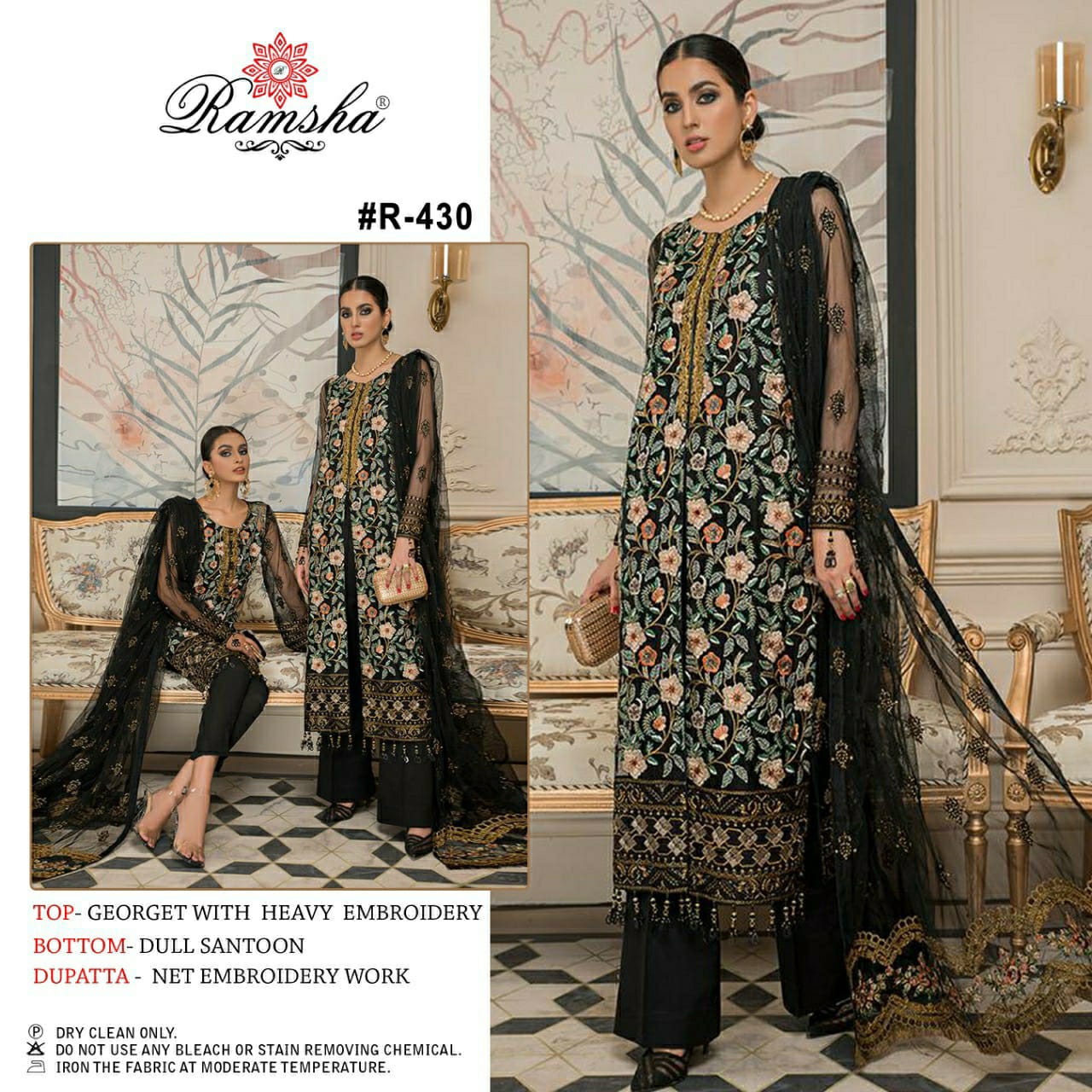 ramsha ramsha r 430 georgette astonishing salwar suit single