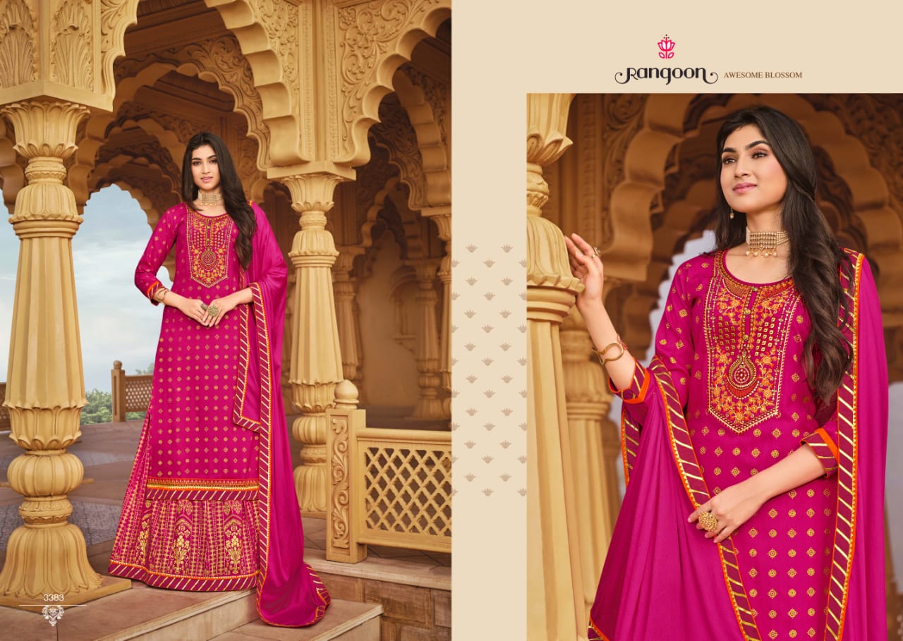 rangoon natraj vol 6crayon gorgeous look top with lahengha and dupatta catalog