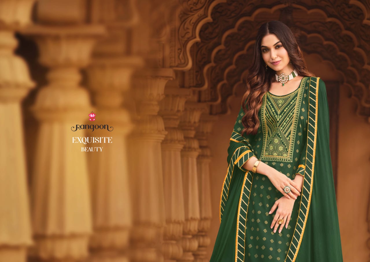 rangoon natraj vol 6crayon gorgeous look top with lahengha and dupatta catalog