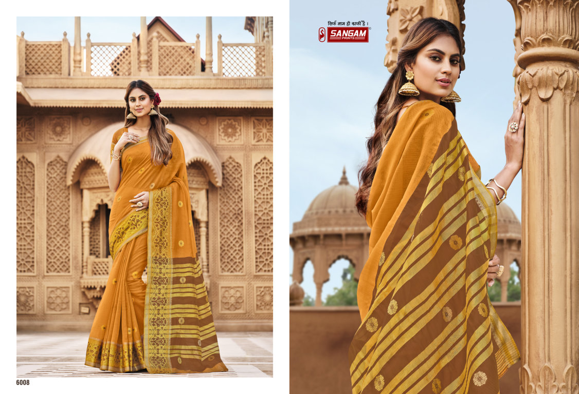 sangam print madhvi cotton astonishing saree catalog