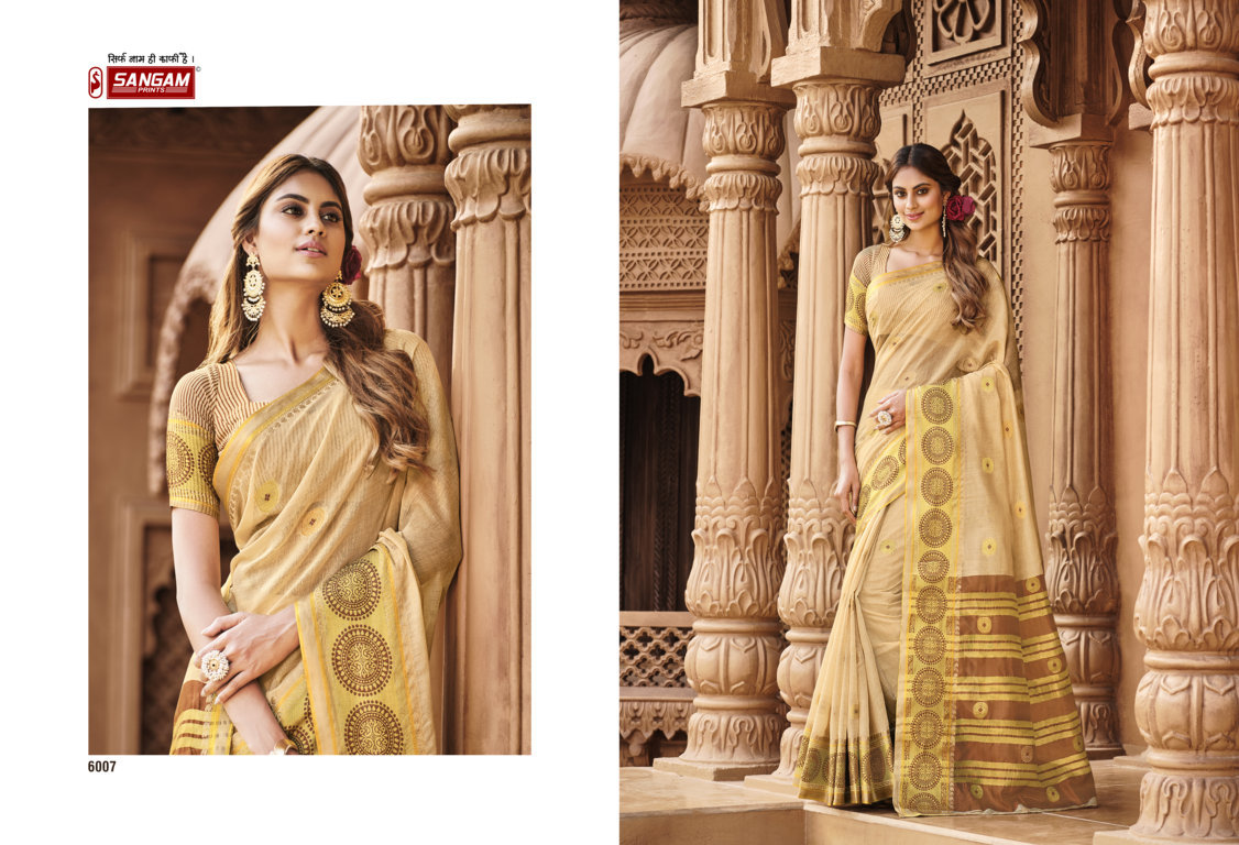 sangam print madhvi cotton astonishing saree catalog