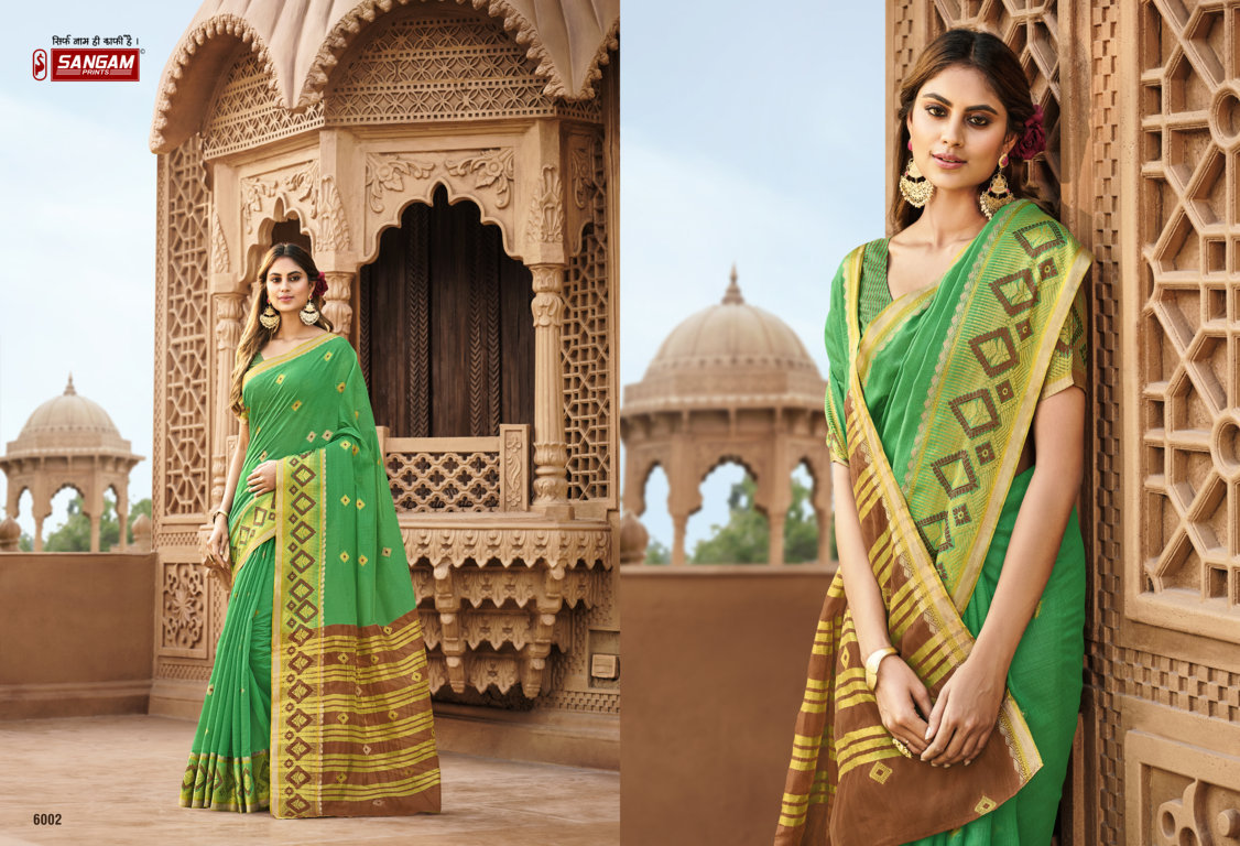 sangam print madhvi cotton astonishing saree catalog