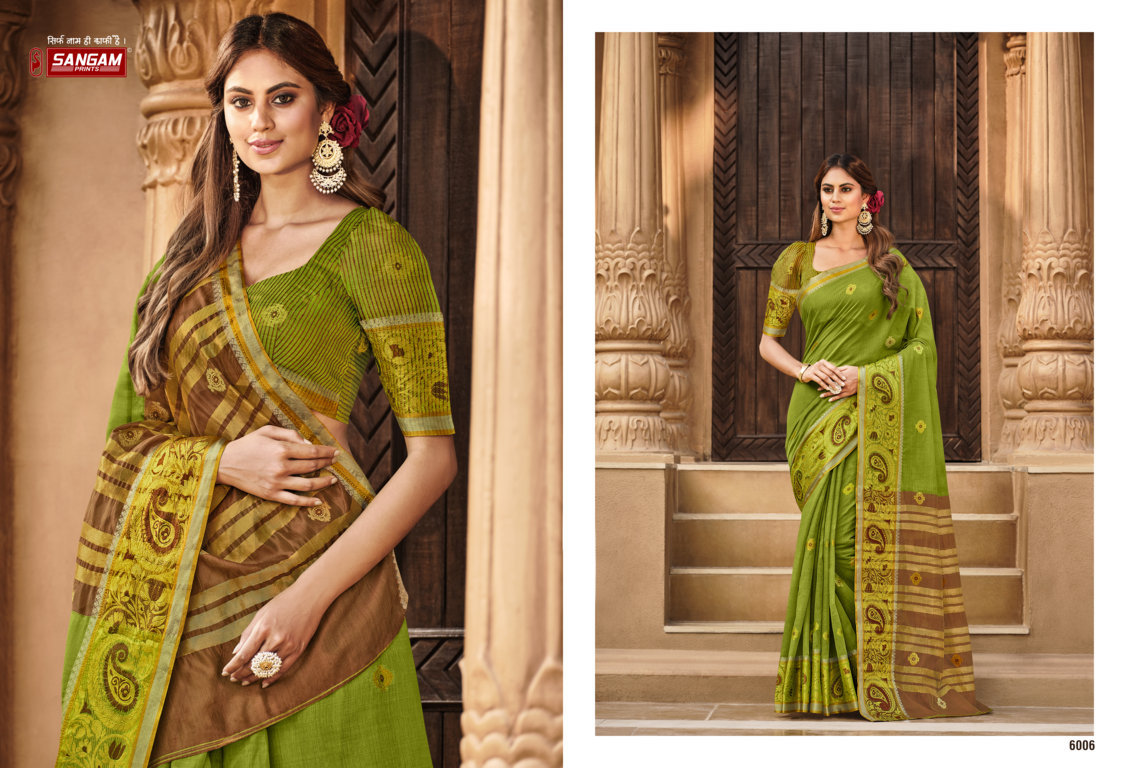 sangam print madhvi cotton astonishing saree catalog