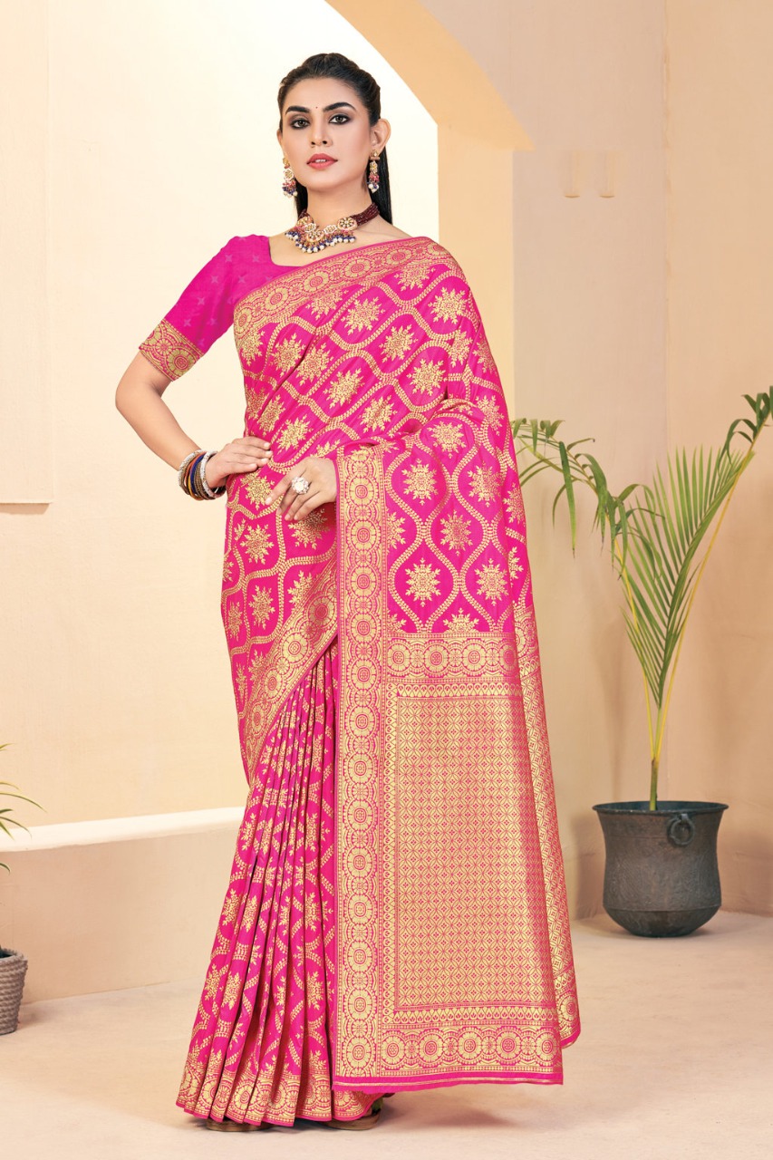 sangam print zamkudi silk  silk  graceful look saree catalog