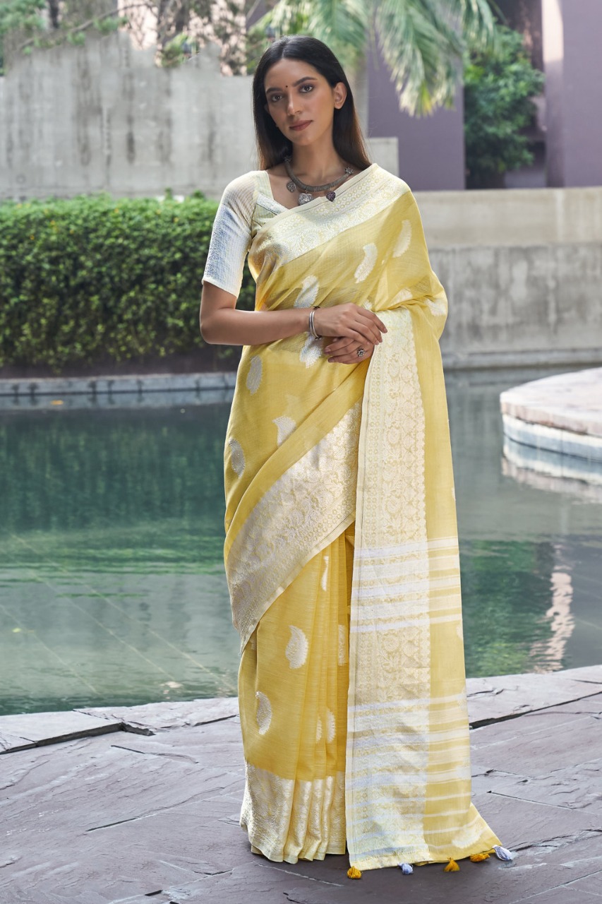 sangam prints padma linen attrective colours saree catalog