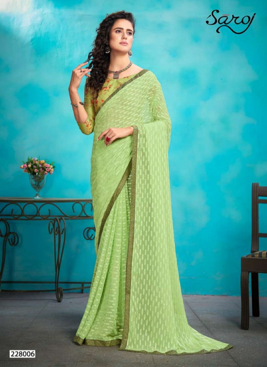 saroj saree anjali weightless georgette exclusive print saree catalog