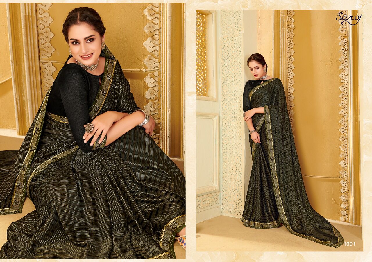 saroj saree Bell Bottom Weightless gorgeous look saree catalog