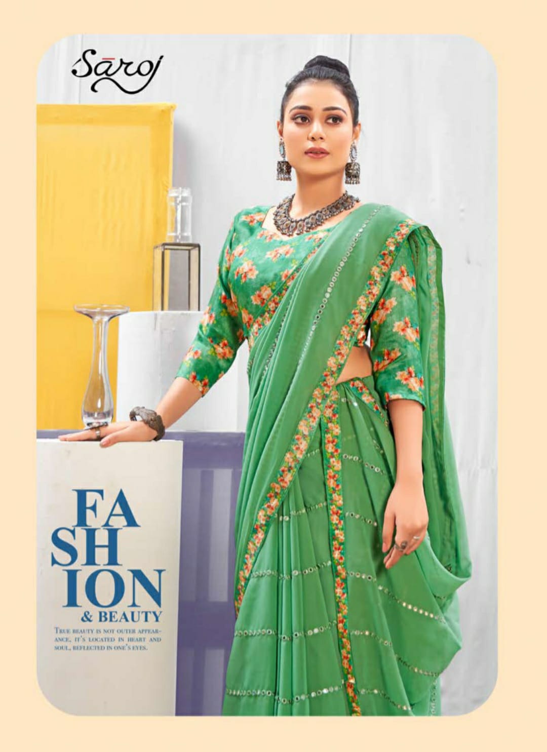 saroj saree gulika georgette exclusive print saree catalog