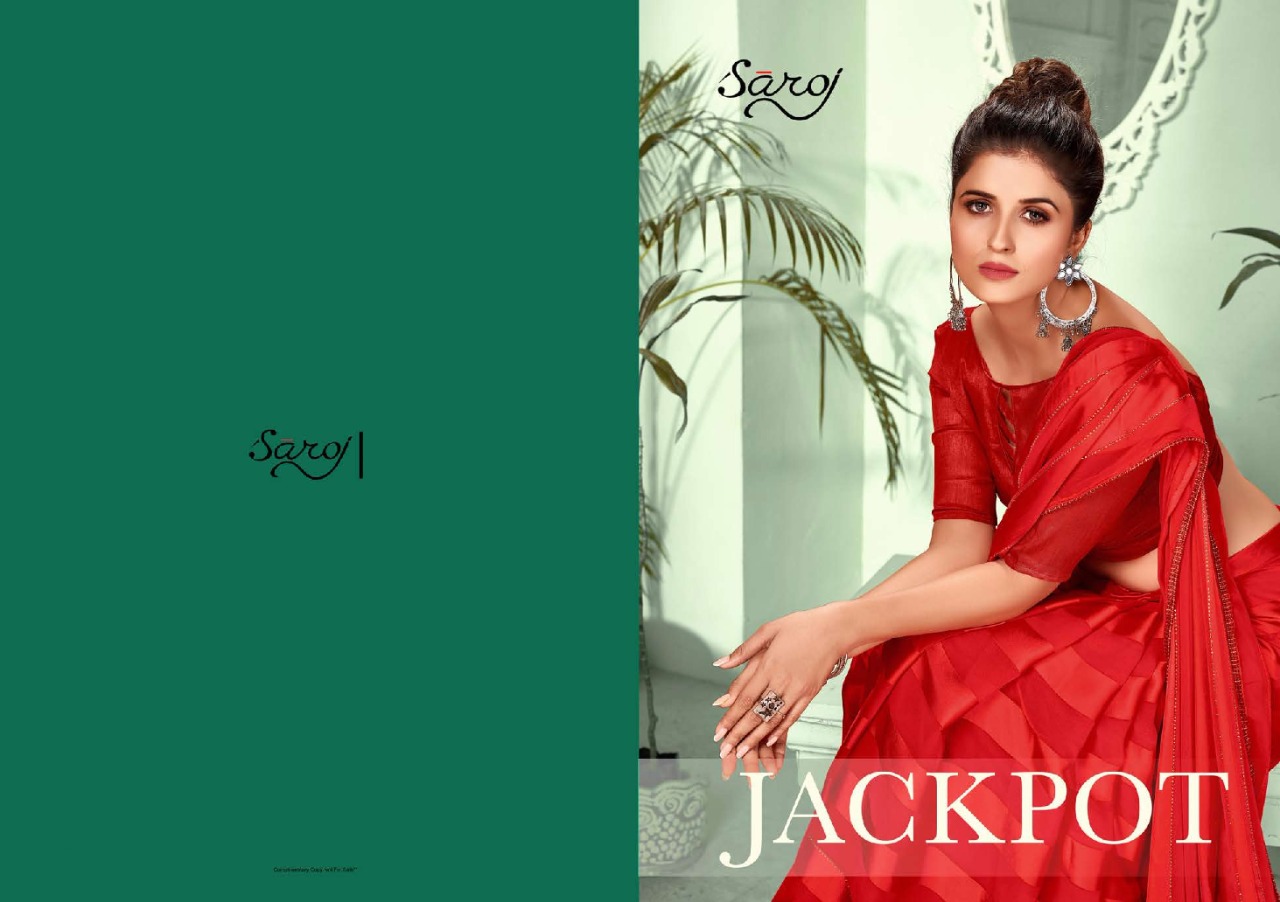 saroj saree jackpot georgette attractive print saree catalog