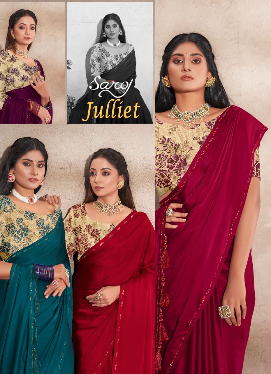 saroj saree julliet silk graceful look saree catalog