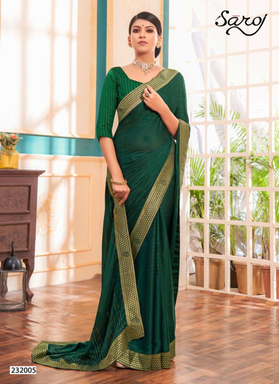 saroj saree prisha georgette decent look saree catalog