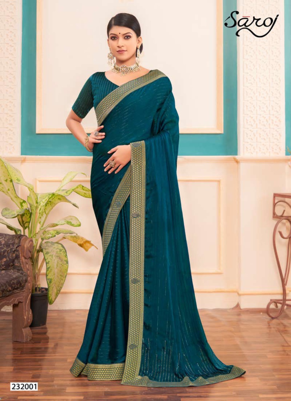 saroj saree prisha georgette decent look saree catalog