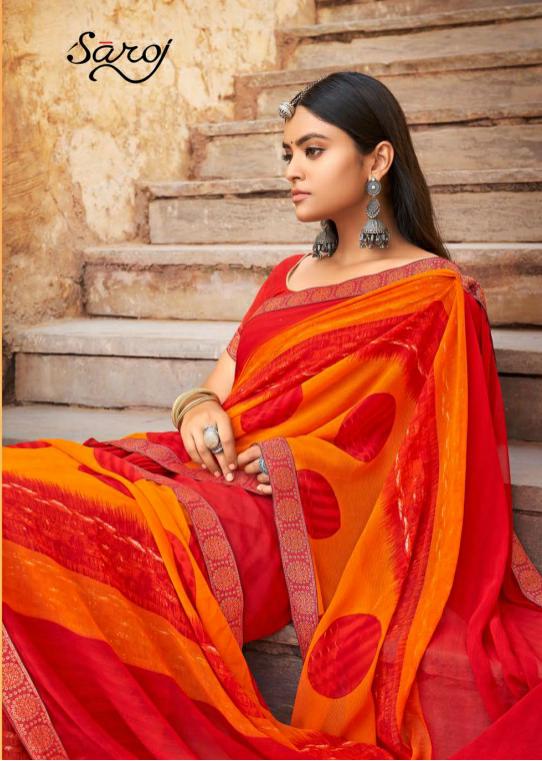 saroj saree sarangi georgette attractive saree catalog