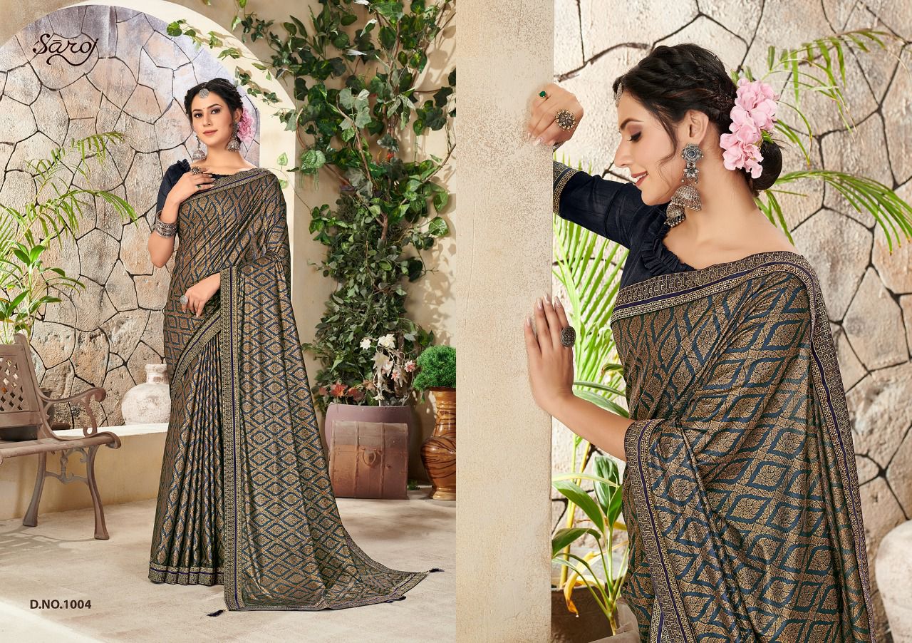 saroj saree shaista Banglori Silk gorgeous look saree catalog