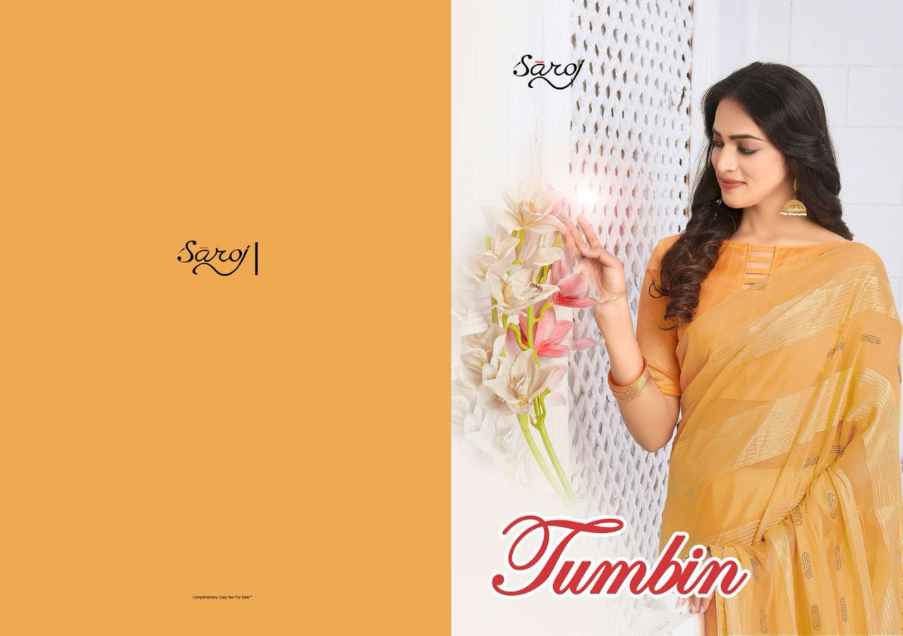 saroj saree Tumbin georgette attractive print saree catalog