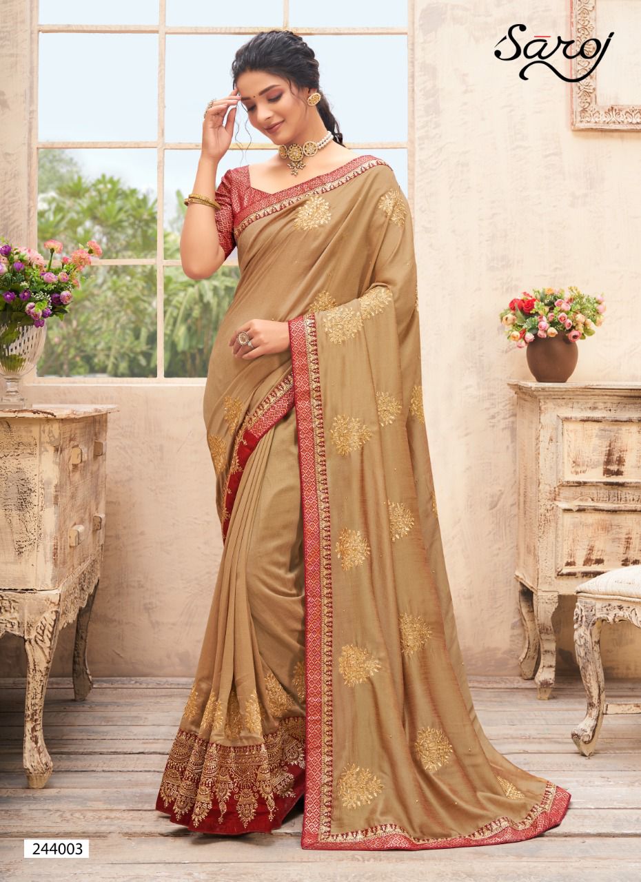 saroj saree vasundara vichitra silk classic trendy look saree catalog