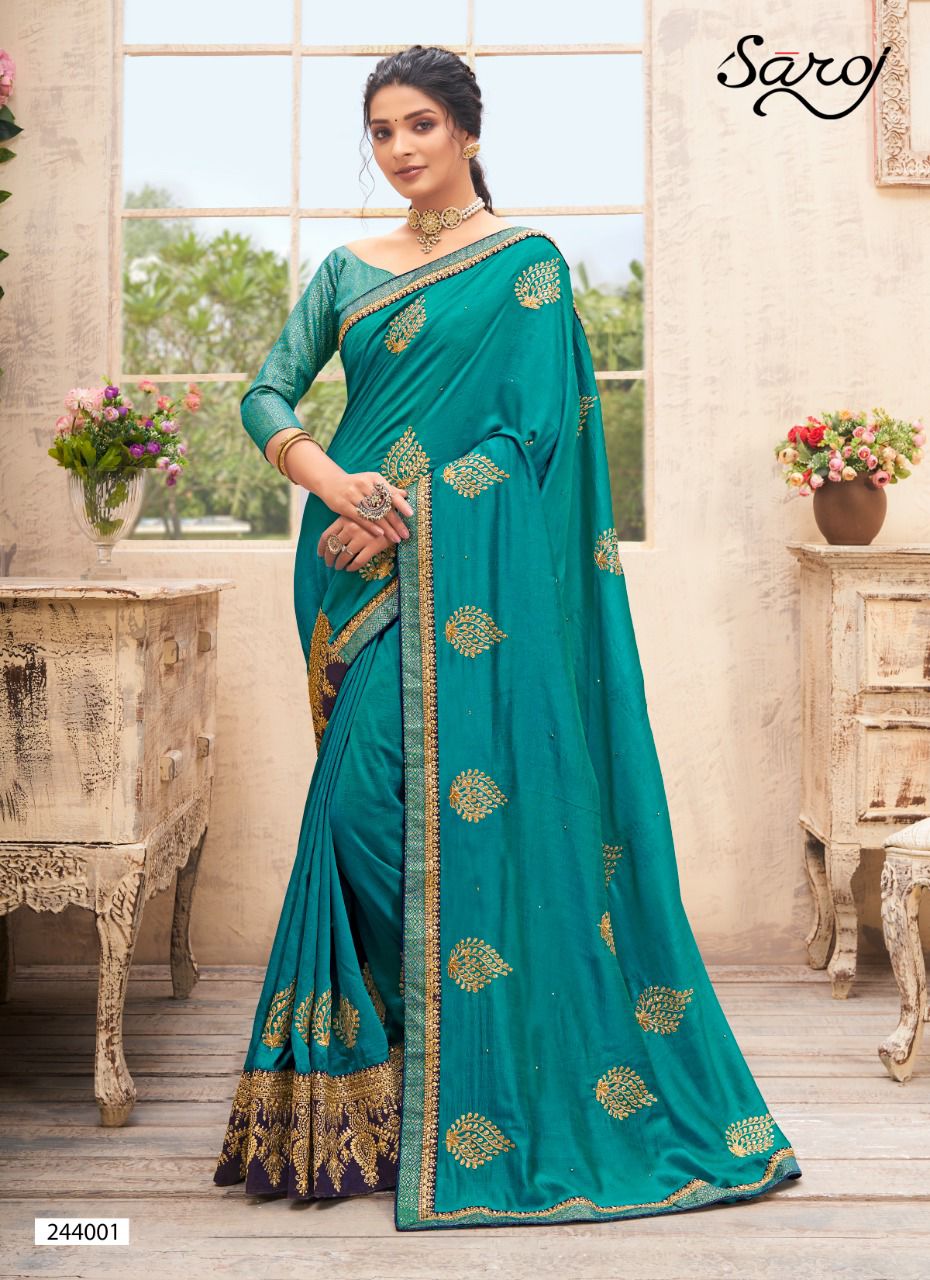 saroj saree vasundara vichitra silk classic trendy look saree catalog