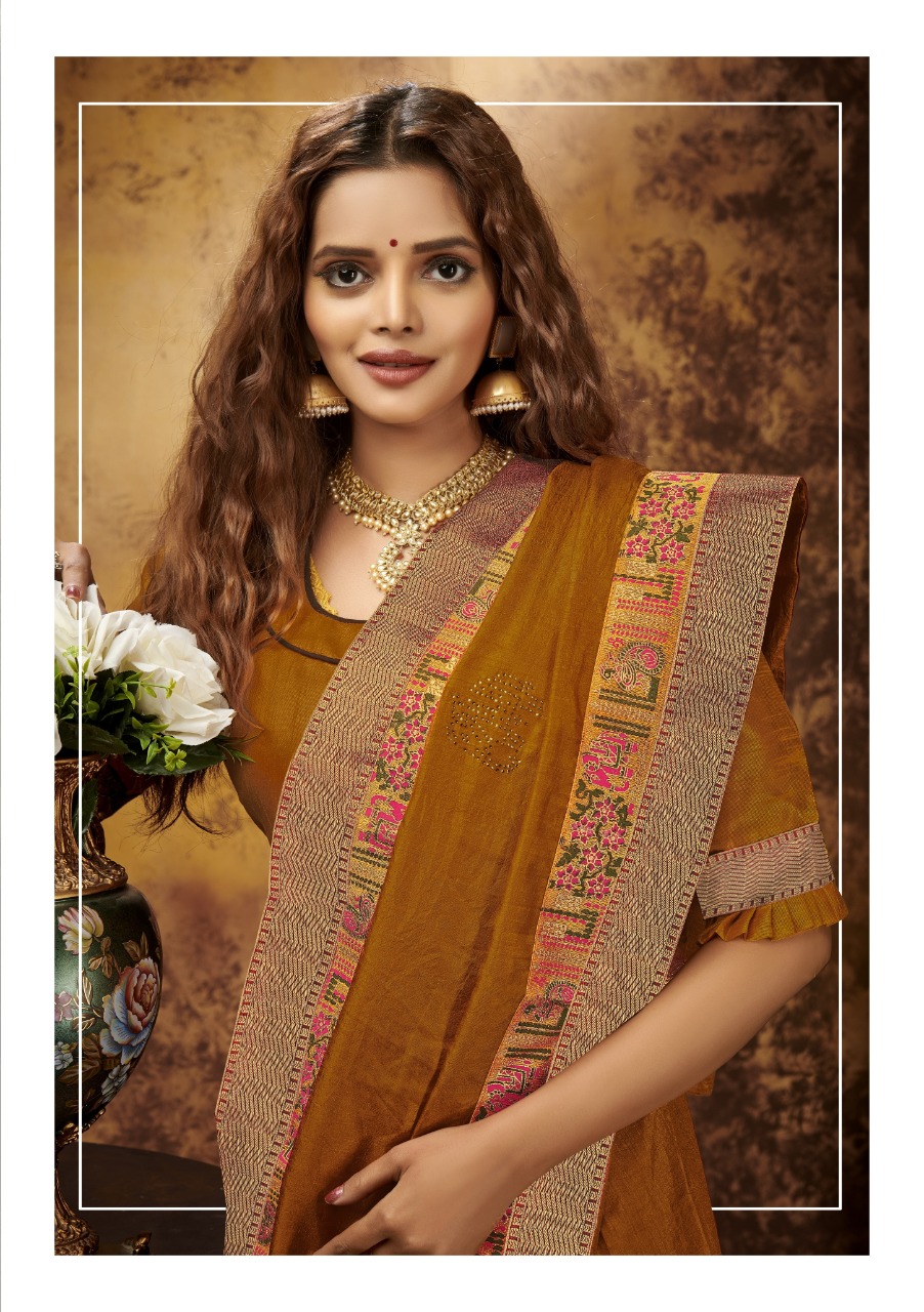 shakunt ashtami Vichitra Dyed regal look saree catalog