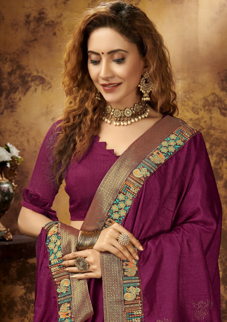 shakunt ashtami Vichitra Dyed regal look saree catalog