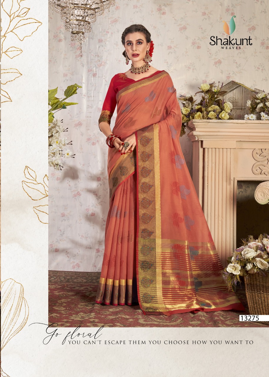 shakunt madhuri art silk regal look saree catalog