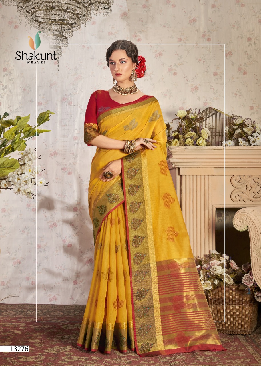 shakunt madhuri art silk regal look saree catalog