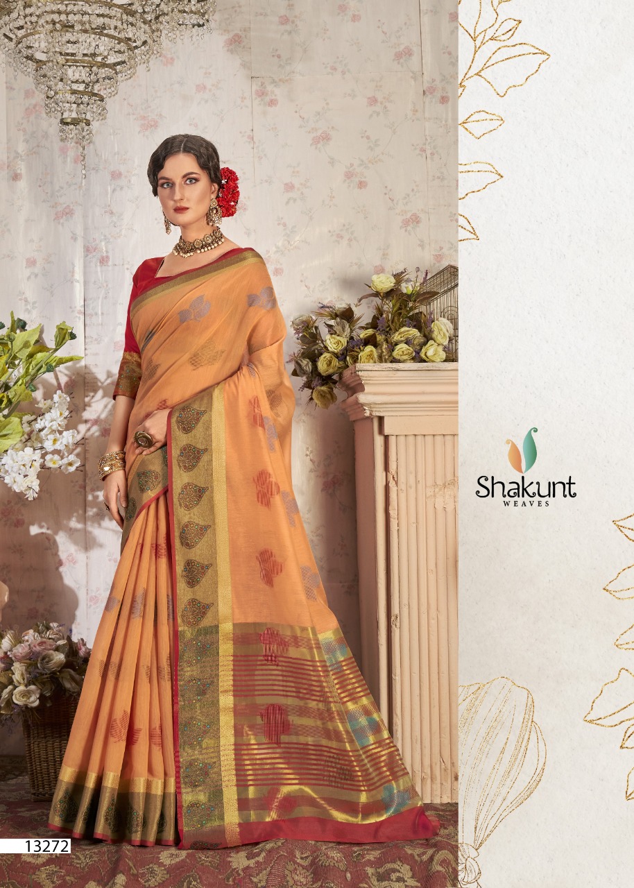 shakunt madhuri art silk regal look saree catalog