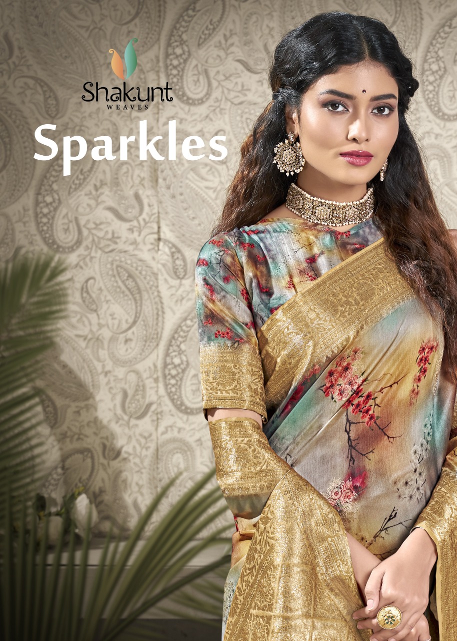 shakunt sparkles art digital silk regal look saree catalog