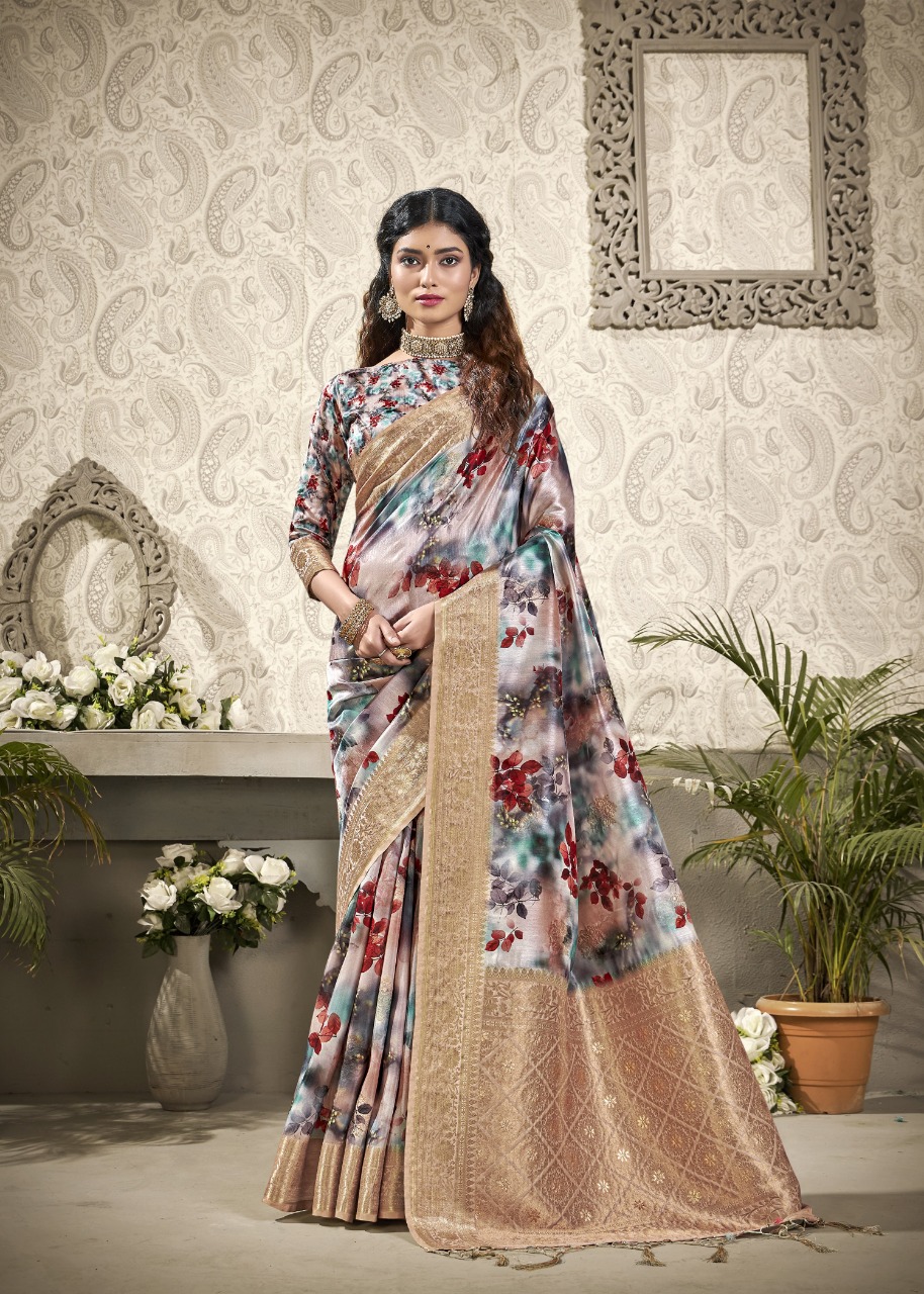 shakunt sparkles art digital silk regal look saree catalog