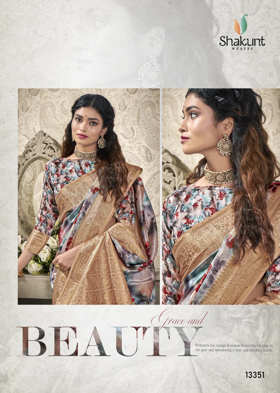 shakunt sparkles art digital silk regal look saree catalog