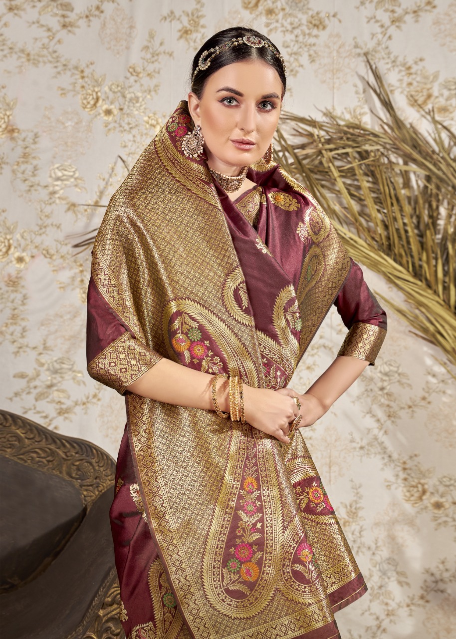 shakunt weaves arunita silk gorgeous look saree catalog